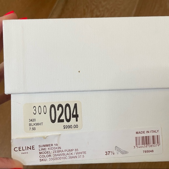 Celine Zebra Pump 85 size 37.5. New in box. - Picture 5 of 5